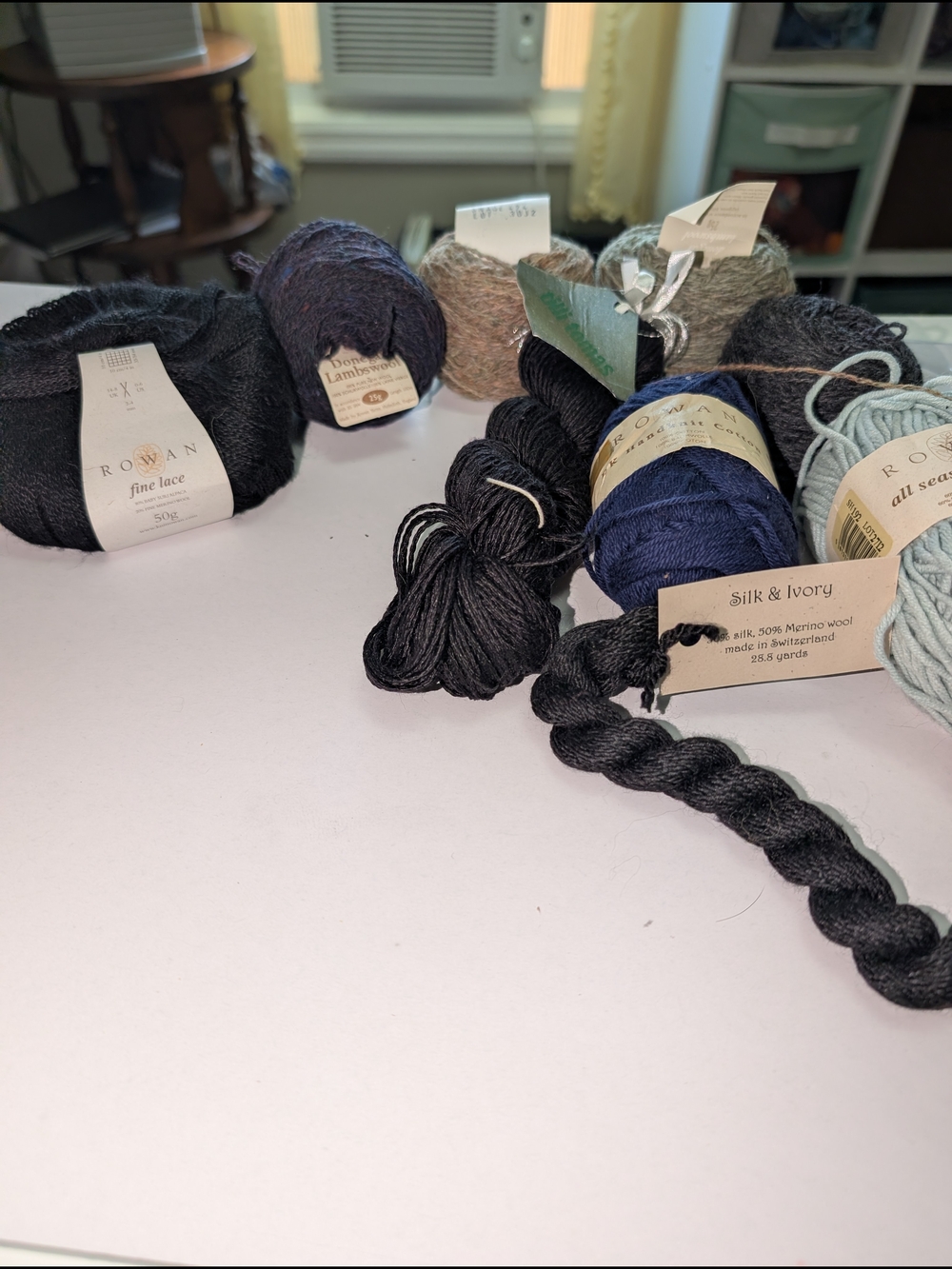 Rowan Black Silk & Wool Yarn - Premium Lace & DK Options